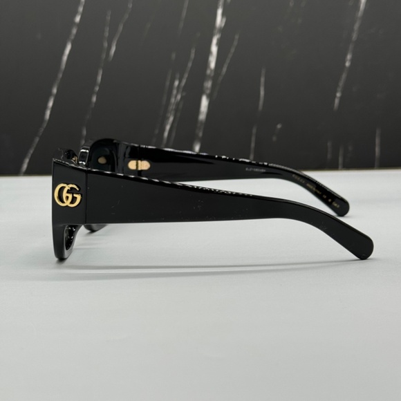 NEW GG1599SA 001 GUCCI BLACK GREY OVERSIZED WOMEN GUCCI SUNGLASSES - Picture 8 of 13